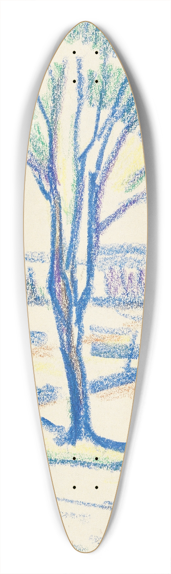 Dorothea Maetzel-Johannsen - Landschaft mit Bumen 39.3 inch art pintail longboard deck