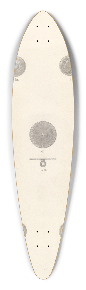 Dorothy Dwin - Buttons 39.3 inch art pintail longboard deck
