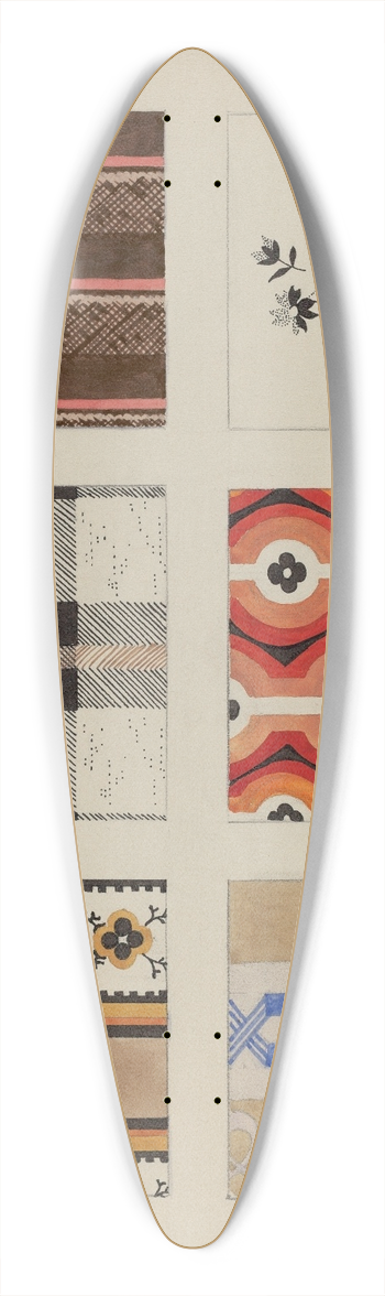 Dorothy Posten - Materials from Quilt 39.3 inch art pintail longboard deck