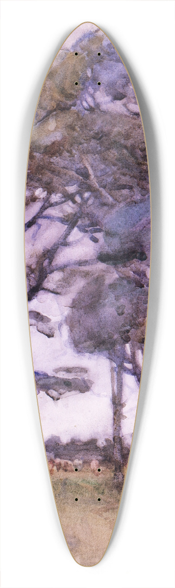 Dorothy Richmond - Black birch 39.3 inch art pintail longboard deck