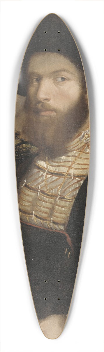 Dosso Dossi - Portrait of a Man Wearing a Black Beret 39.3 inch art pintail longboard deck
