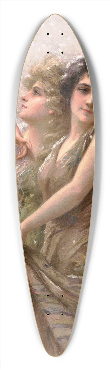 douard Bisson - LInverno 39.3 inch art pintail longboard deck