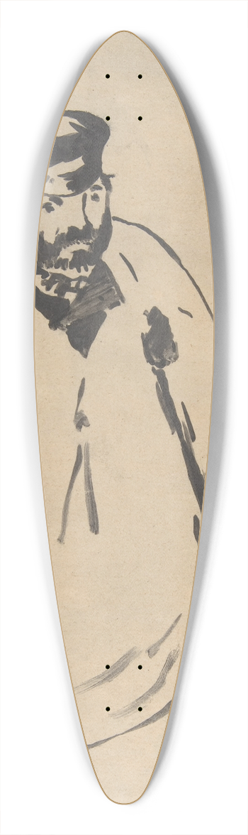 douard Manet - A Man on Crutches 39.3 inch art pintail longboard deck