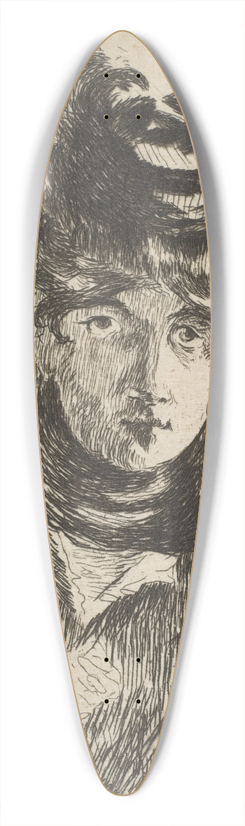 douard Manet - Berthe Morisot 39.3 inch art pintail longboard deck