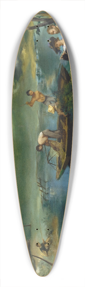 douard Manet - Fishing 39.3 inch art pintail longboard deck