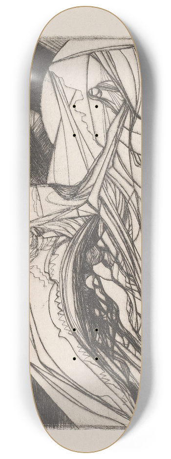 Carl Anton Reichel - Untitled 8.25 inch art skate deck