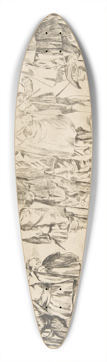 douard Manet - The Little Cavaliers 39.3 inch art pintail longboard deck