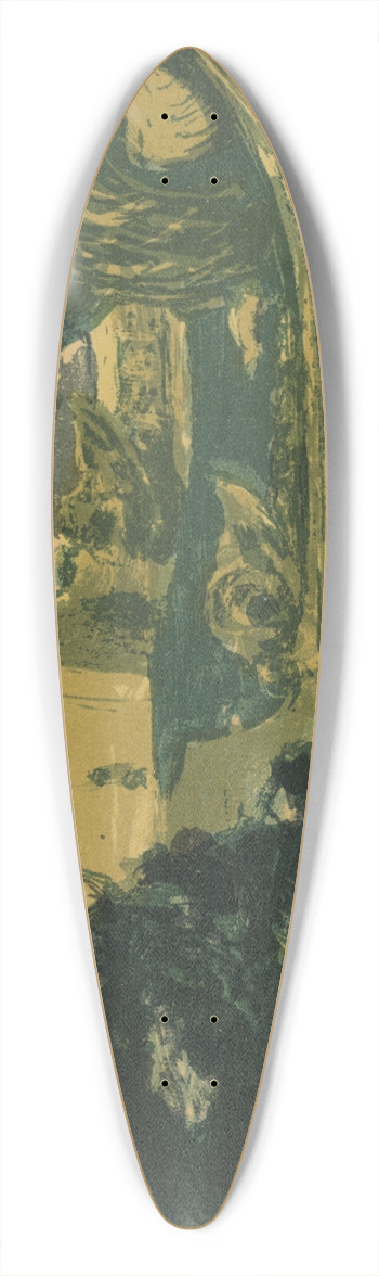 douard Vuillard - A Gallery at the Gymnasium 39.3 inch art pintail longboard deck