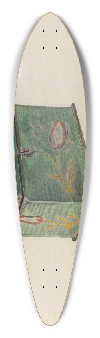 Douglas Cox - Painted Box 39.3 inch art pintail longboard deck