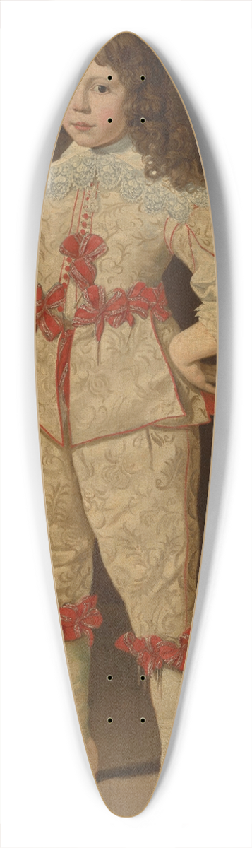 Dutch School - Portrait of a boy with walking stick 39.3 inch art pintail longboard deck