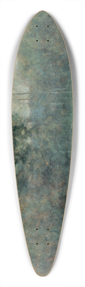 Dwight W. Tryon - Midsummer Moonrise 39.3 inch art pintail longboard deck