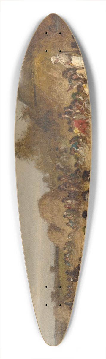 Eastman Johnson - Husking Bee, Island of Nantucket 39.3 inch art pintail longboard deck