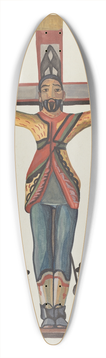 E. Boyd - Bulto; Saint Acacio 39.3 inch art pintail longboard deck