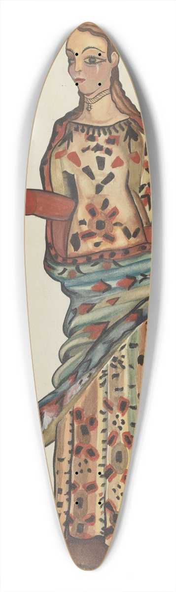E. Boyd - Bulto (Wooden Figure of Saint) 39.3 inch art pintail longboard deck