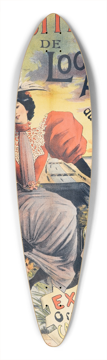 E Clouet - Exposition  De  Locomotion  Automobile Paris 39.3 inch art pintail longboard deck