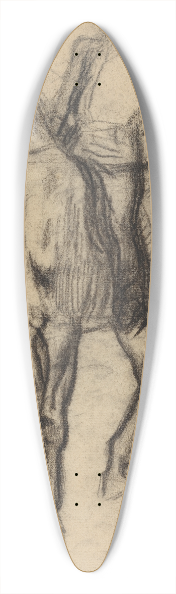 Edgar Degas - Horse and Rider 39.3 inch art pintail longboard deck