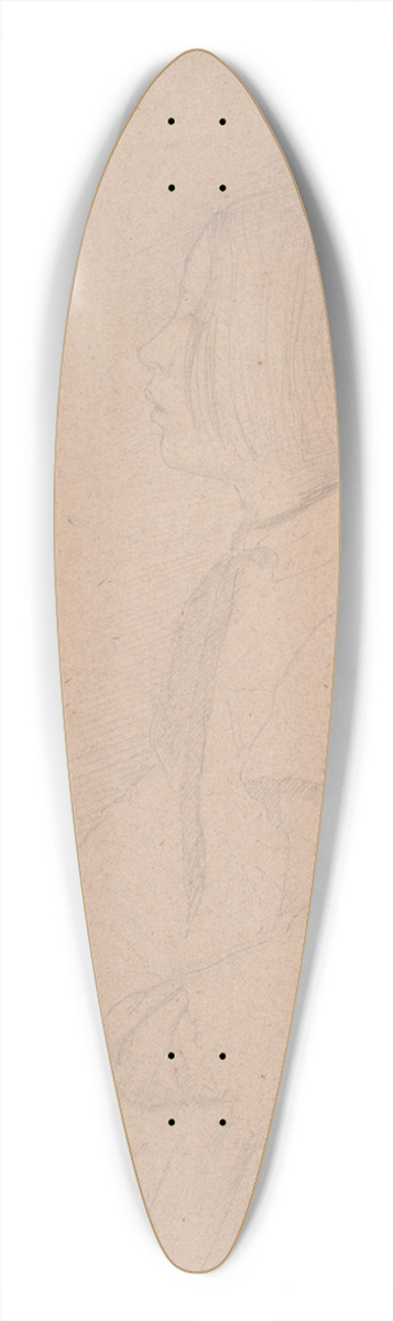 Edgar Degas - Portrait of GiuliaBellelli 39.3 inch art pintail longboard deck