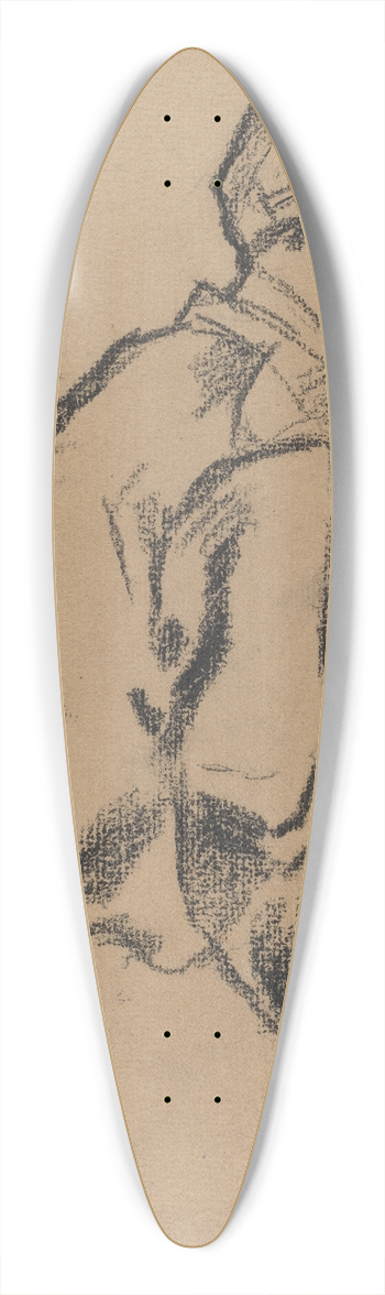 Edgar Degas - Study of a Jockey 39.3 inch art pintail longboard deck