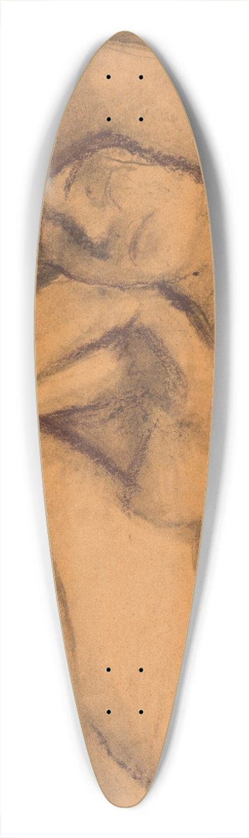 Edgar Degas - Study of the nude 39.3 inch art pintail longboard deck