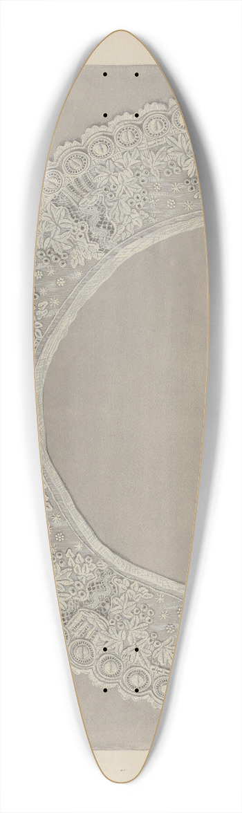 Edith Magnette - Embroidery 39.3 inch art pintail longboard deck
