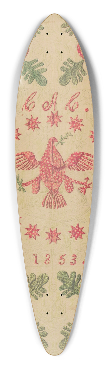 Edith Magnette - Quilt 39.3 inch art pintail longboard deck