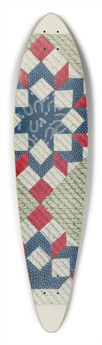 Edith Towner - Quilt  Double Star 39.3 inch art pintail longboard deck