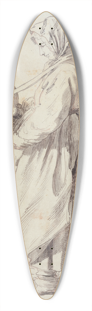Edm Bouchardon - Savoyarde vielleuse 39.3 inch art pintail longboard deck
