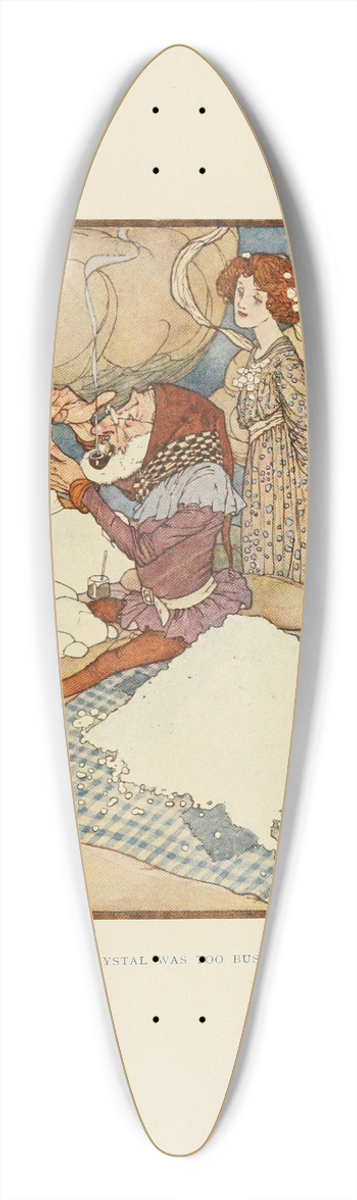 Edmund Dulac - Drop-of-Crystal was too busy to speak 39.3 inch art pintail longboard deck