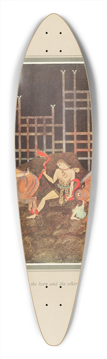 Edmund Dulac - He caught one of them by the horn and theother by his screwed-up tail 39.3 inch art pintail longboard deck