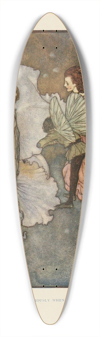 Edmund Dulac - She smiled at him very graciously when he was introduced to her 39.3 inch art pintail longboard deck