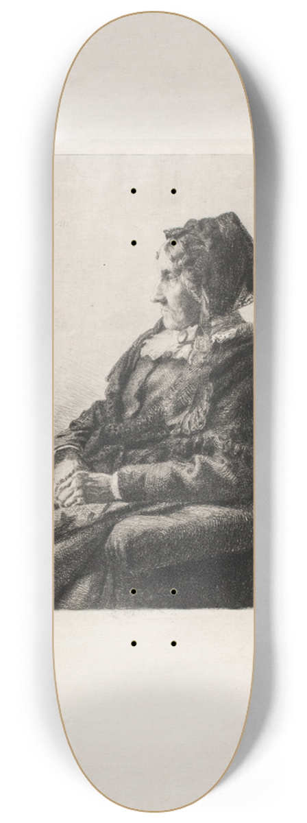 Carl Bloch - Portrait of a lady 8.25 inch art skate deck
