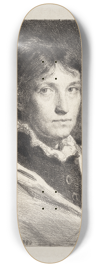 Carl Bloch - Portrait of Alma Bloch 8.25 inch art skate deck