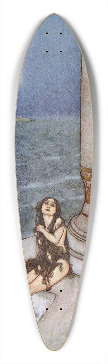 Edmund Dulac - The Mermaid Pl 4 39.3 inch art pintail longboard deck