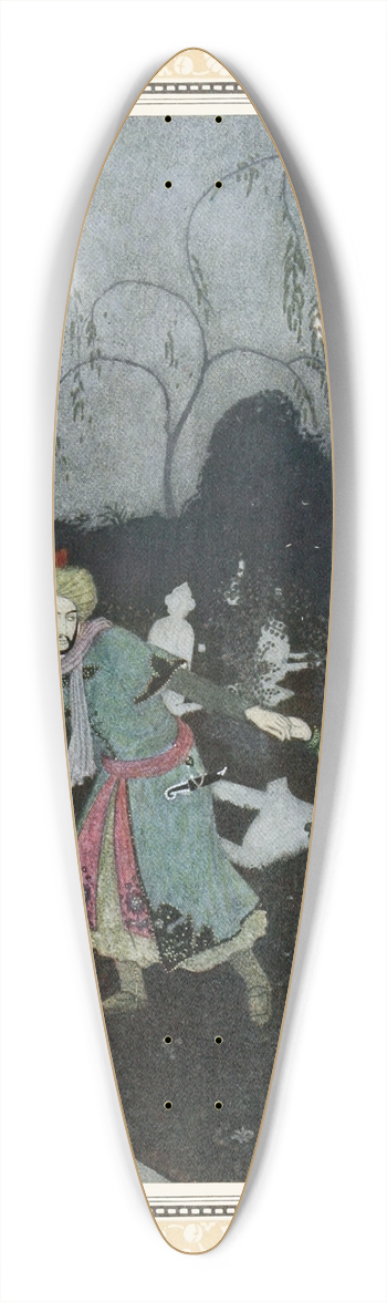 Edmund Dulac - The Prince leads the Lady to the Tomb 39.3 inch art pintail longboard deck