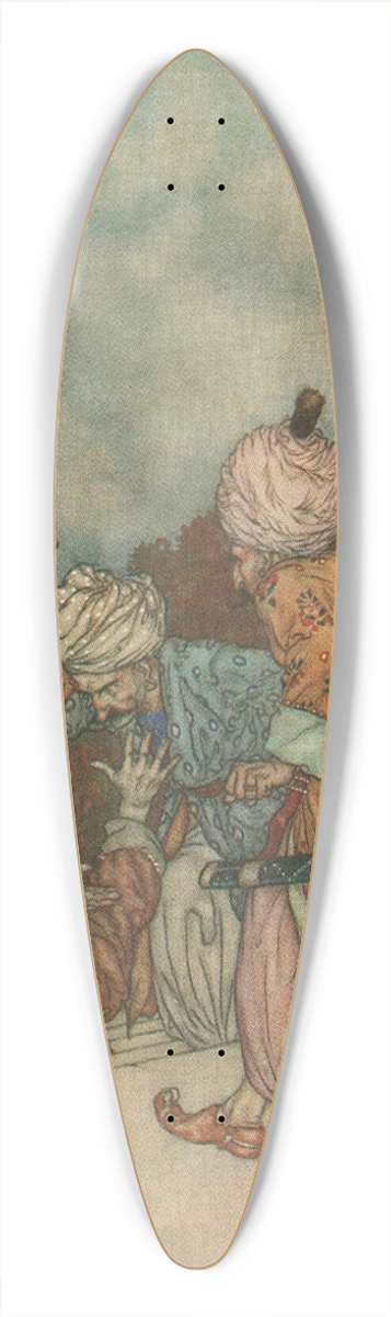 Edmund Dulac - They overtook him just as he reached the steps of the main porch 39.3 inch art pintail longboard deck
