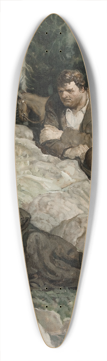 Edmund Franklin Ward - Lovers 39.3 inch art pintail longboard deck