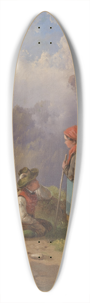 Edmund Mahlknecht - Kurze Rast 39.3 inch art pintail longboard deck