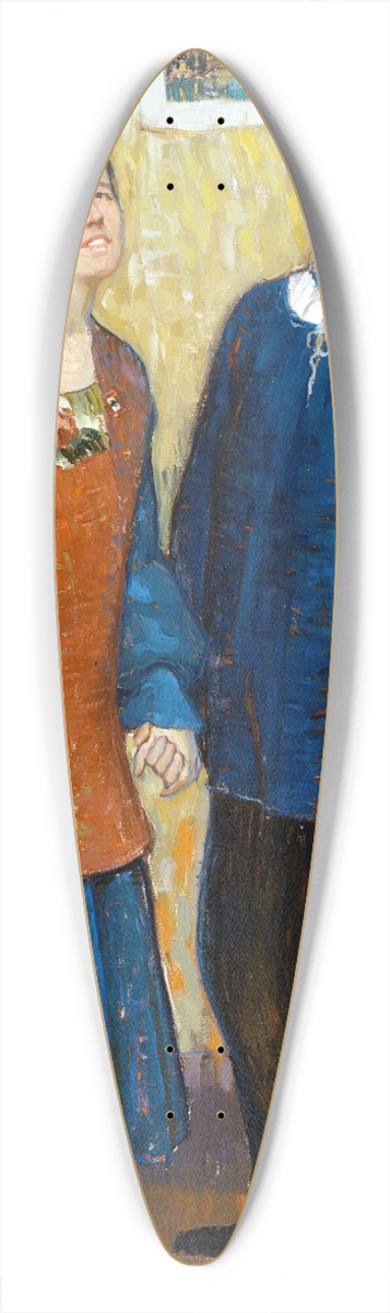 Edouard Antonin Vysekal - We Dont Know Where Were Going, But Were On The Way 39.3 inch art pintail longboard deck
