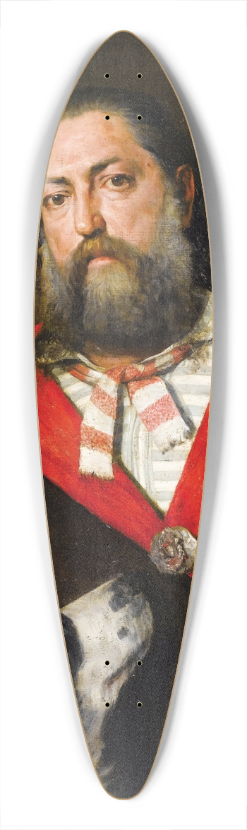 Edouard-Hippolyte Margottet - Portrait de lcrivain Gustave Aimard 39.3 inch art pintail longboard deck