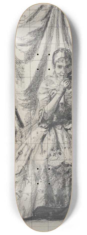 Carl Bloch - Udkast til raderingen Den unge mand og Dden 8.25 inch art skate deck