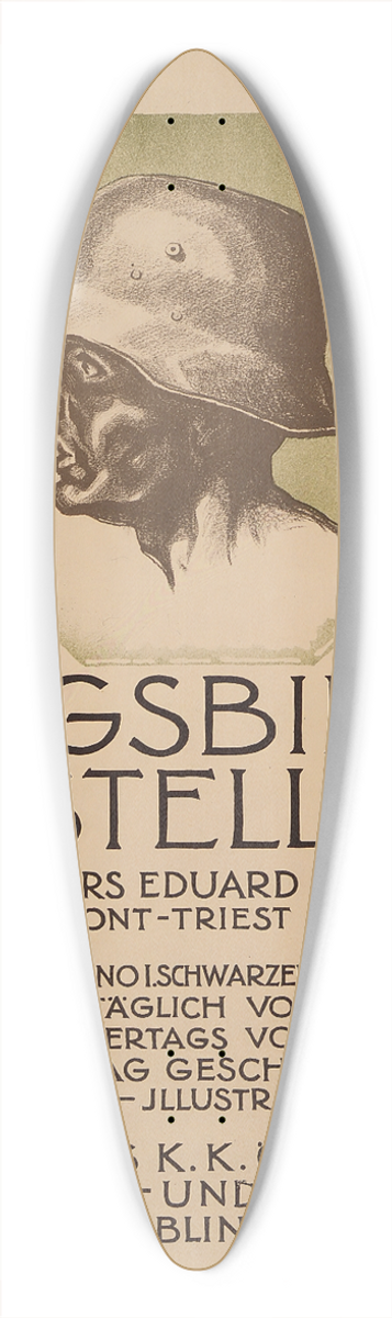 Eduard Adrian Dussek - Kriegsbilderausstellung 39.3 inch art pintail longboard deck