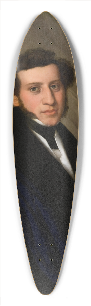 Eduard Friedrich Leybold - Portrait of Sam Ehrenstamm 39.3 inch art pintail longboard deck