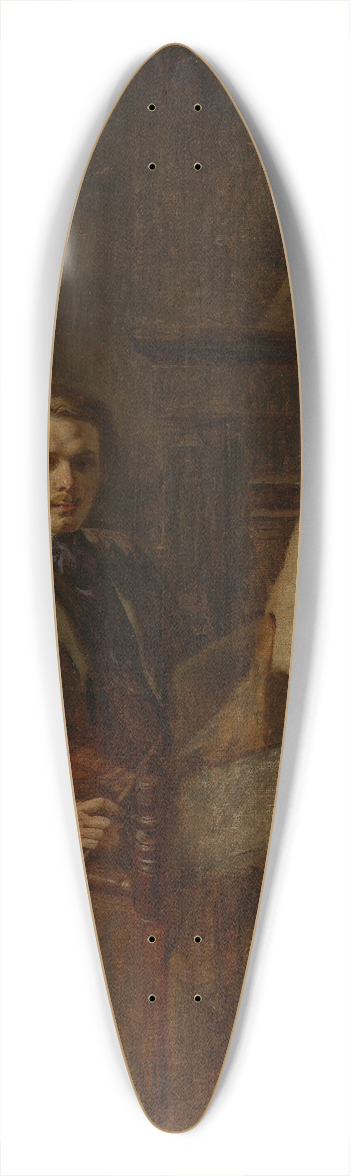 Eduard Hunziker - Selbstbildnis vor der Staffelei 39.3 inch art pintail longboard deck