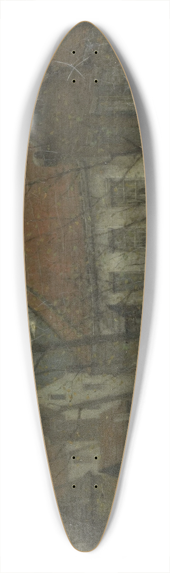 Eduard Karsen - View in a Village 39.3 inch art pintail longboard deck
