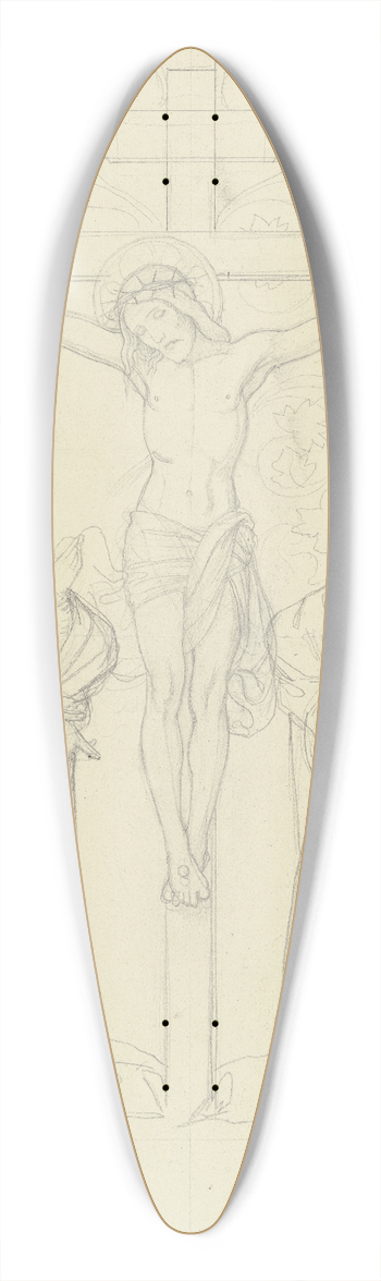 Eduard von Steinle - Christus am Kreuz zwischen Maria und Johannes 39.3 inch art pintail longboard deck