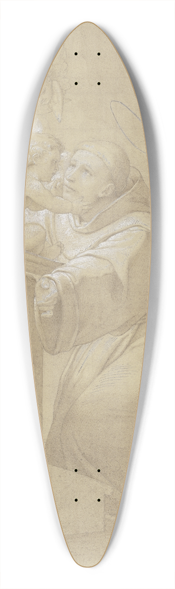Eduard von Steinle - Der Heilige Antonius von Padua, dem das Jesuskind im Gebet erscheint 39.3 inch art pintail longboard deck