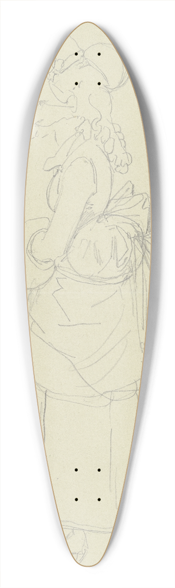 Eduard von Steinle - Fashion caricature 39.3 inch art pintail longboard deck