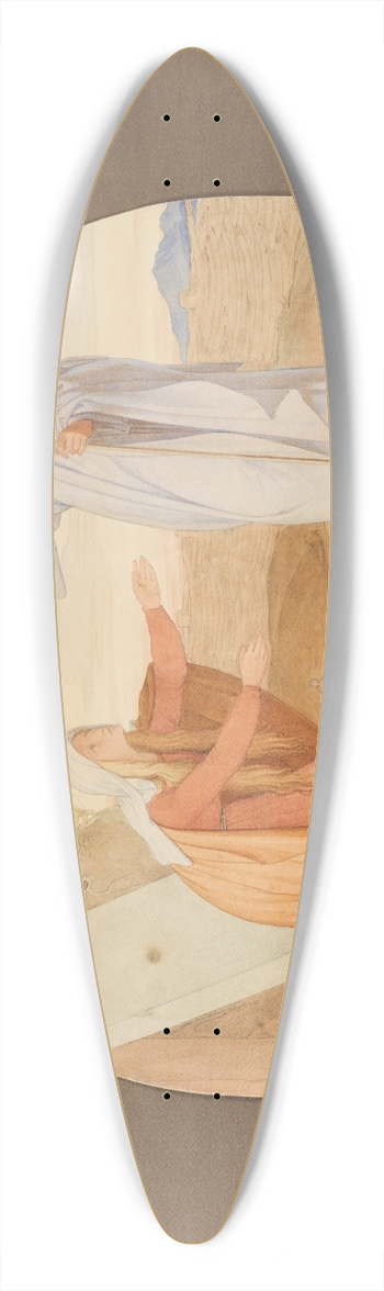 Eduard von Steinle - Magdalena am Ostermorgen  Selig die Trauernden 39.3 inch art pintail longboard deck