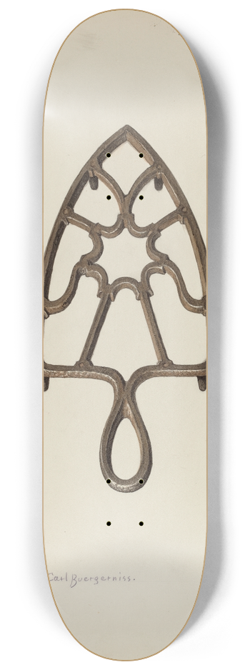 Carl Buergerniss - Flat Iron Stand 8.25 inch art skate deck