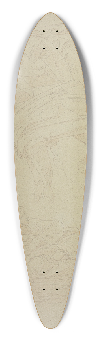 Eduard von Steinle - Return of the young Tobias 39.3 inch art pintail longboard deck